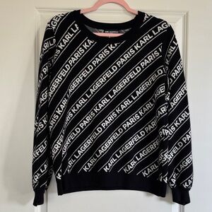 Karl Lagerfeld Monochrome Logo Crewneck Sweater